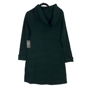 Vince Camuto sweater dress dark green cowl neck long sleeve